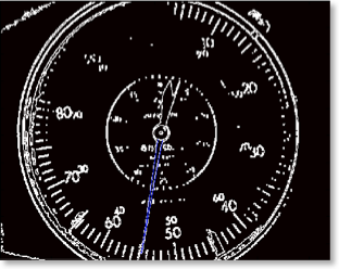 Dial indicator 5, Hough transformed